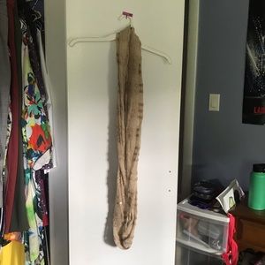 NWOT tan sparkly infinity scarf